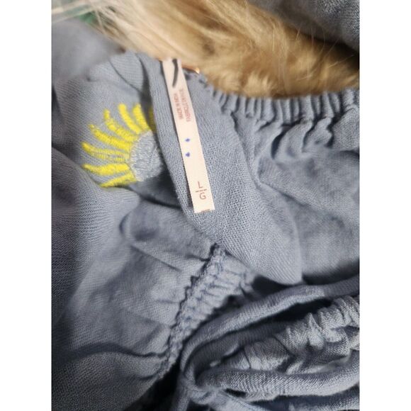 Free People Emory Embroidered Midi Dress Size L - Picture 8 of 10